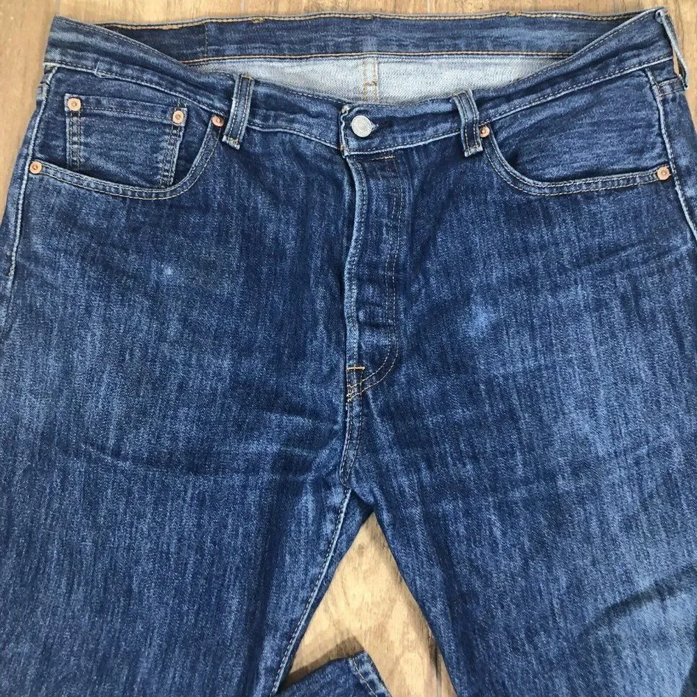 Levi’s Men's 501 Original Fit Straight Leg Button Fly Jeans 38x34
